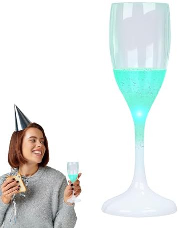 phosphorescents | Verres à champagne lumineux de 120 ml | Verres phosphorescents activés par liquide pour décorations de mariage, de fête de Noël