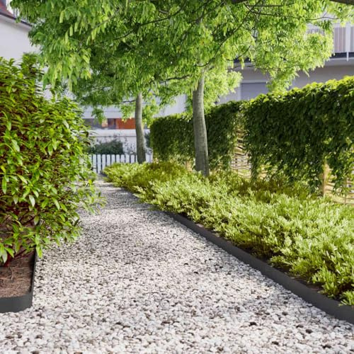 Lumanois Bordes para césped 50 uds Acero Laminado frío Negro 10x103 cm,Bricolaje,Vallas de jardín,Ribetes y Bordes para jardín,22.37kg-860136
