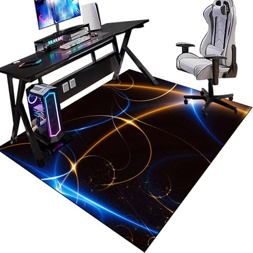 Tappeto per Sedia Ufficio Gaming, Tappeto Salvapavimento Antiscivolo, Tappetino Protettivo, Tappeto per Sedia con Ruote, Tappetino Pavimenti per Parquet, Tappetino per Sedia da Scrivania 80 x 140 cm