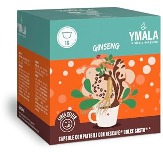 16 Capsule compatibili con Nescafé Dolce Gusto – Ginseng, 1 confezione da 16, confezioni Ymala