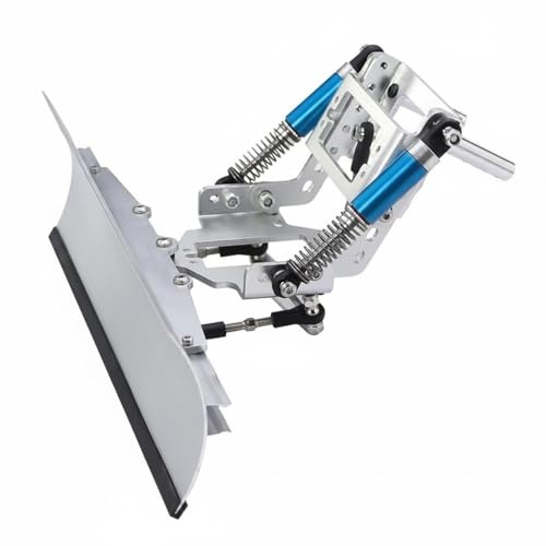 HuadaXtai Pala para Nieve para Vehículo RC Pala Metálica Diseño Robusto Aluminio Ajuste Múltiple Pensada para Quitanieves Remotos Juegos en Arena y Nieve, Plateado