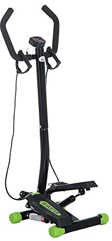 HOMCOM Máquina de Step de Acero Stepper Up-Down 40x40x118cm Negro y Verde