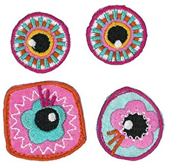Kleiber Bügelbild Patch Applikation zum Aufbügeln Augen 2,3-3,2 cm