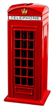 Spardose Londoner Telefonzelle, aus Druckguss, 15 cm hoch