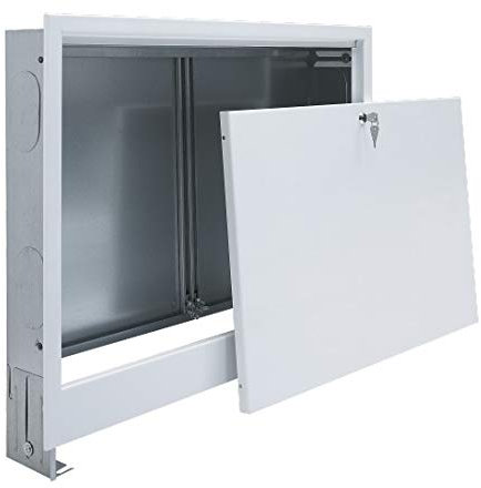 Scatola di distribuzione per riscaldamento a pavimento da 4 a 14 circuiti di riscaldamento (10 circuiti, bianco)