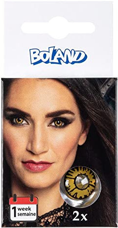 Boland - Lentilles de contact colorées sans correction, 2 pièces, Carnaval, Fête à thème, Halloween