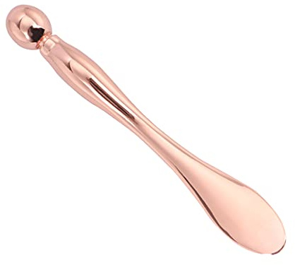 Uonlytech 1Pcs Eye Creme Zauberstab Stick Metall Auge Creme Löffel Auge Creme Massage Stick Massager Werkzeug für Gesichts Massage Rose Gold