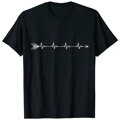 Bogenschießen Pfeil Herzschlag Bogensport Heartbeat T-Shirt