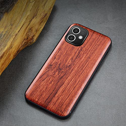 Coque en Bois pour iPhone XR 11 12 Pro Mini 7 8 Plus X XS Max SE 2020 Coque de téléphone Couverture en Bois de Luxe Accessoire en Silicone Coque, Bois de Rose, pour iphone 8 Plus