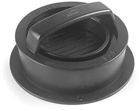 LACOR, 60259, Molde Multi para hacer Hamburguesas Caseras, 6 Piezas Desmontables para hacer Burgers, Libre de BPA, Incluye 60 uds de Papel Antiadherente, Negro, 12,5 x 6 cm