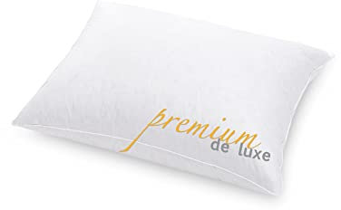 Hanskruchen Premium de Luxe Trösterchen Daunenkissen 35x40 cm - Made in Germany Daunen Kuschelkissen aus 100% Baumwolle - 90% Daunen 10% Federn Kopfkissen für Allergiker