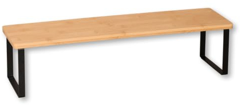 Kesper | Mensola da cucina, materiale: bambù, metallo, dimensioni: 55 x 13,5 x 15 cm, colore: marrone, nero | 58807