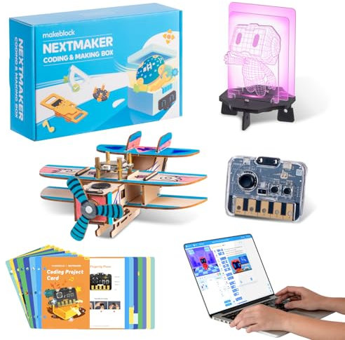 Makeblock NextMaker STEM Spielzeug (Kasten 1-3), Pädagogisches Kodierspielzeug Kit, Science Kit für Kinder zum Programmieren Lernen Elektronik, Geschenkidee für Kinder ab 8 Jahre