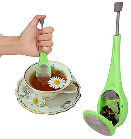 MOUDOAUER Heat Resistance Healthy Total Tea Infuser Strainer Bags Loose Leaf Steeper Press Tea Filt Accessory Tool
