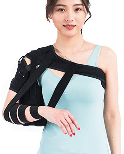 Armschlinge – Schulter-Wegfahrsperre, medizinischer Stützgurt für gebrochenen gebrochenen Arm, Ellenbogen-Handgelenk, verstellbare Schulter-Rotatorenmanschetten-Stützstütze, linker und recht