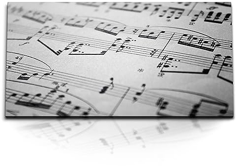 Paul Sinus Kunstdruck Bilder 120x60cm Musiknoten Schwarz Weiß Notenblatt Komponist