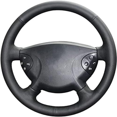 Handgenähter Auto Lenkradbezug für Mercedes Benz Clase E W211 Clase G W463 2002-2007,DIY Handnaht Lenkradschutz,Leder Auto Lenkradbezug, Atmungsaktiv Komfortabel Sicheres Auto-Interieur