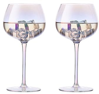 SUREK Magnifiquement Verre à vin en Cristal avec Tige pour vin Rouge et Blanc Verre à Cocktail Gobelet à vin pour Bar Personnaliser