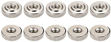 DTGN M4x4mm(DxH) Rändelmutter - 20er Pack - Gut für elektronische Geräte - Daumenschraubenbefestigungen - Silber