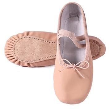 BallettschläPpchen Kinder Gymnastik Tanzschuhe Mädchen Weiche Sohle Erwachsene Volkstanz Anfänger PU Leder Rosa Ballett Training Schuhe for Frauen Tanzschuhe (Color : Lace Up Full Sole, Size : 29)