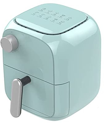 AJIEYMXD Freidora de Aire 2 QT Horno pequeño Compacto sin Aceite Apto para lavavajillas Recetas exclusivas Pantalla de Vidrio Templado Cesta Antiadherente Ajuste silencioso para 2-4 Personas Vision