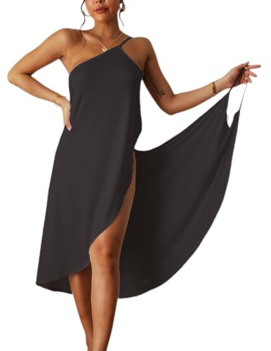 Strandöverdrag för Kvinnor Sommar Lös Strand Omlottklänning Bikini Cover Sarong Sexiga Strandkläder Klänning Kjol