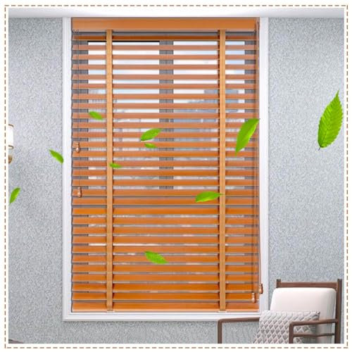 Horizontale Jalousien 50/60/70/80/90/100/120cm Breit,Natürliche Massivholz Jalousie Für Fenster,Wärmedämmung/Sichtschutz Jalousette,Holz Jalousetten 50mm Lamellen Vorhänge,W×H-50×150cm(20 * 59in)