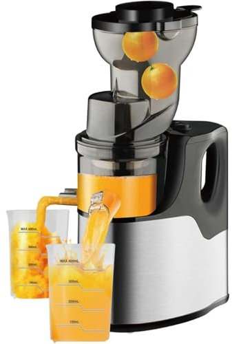Exprimidor Eléctrico De Frutas Y Verduras De 150 W, Máquinas Exprimidoras De Prensado En Frío, Conducto De Alimentación Grande De 3,1 Pulgadas (78 Mm), Control De Pulpa, Bajo Nivel De Ruido De 60 DB,