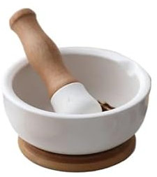 Mortero Mortero de cerámica, maja, machacador de pimienta, molinillo de especias, recipiente for triturar, recipiente for triturar manualmente, molinillo de alimentos, herramientas for triturar Morter