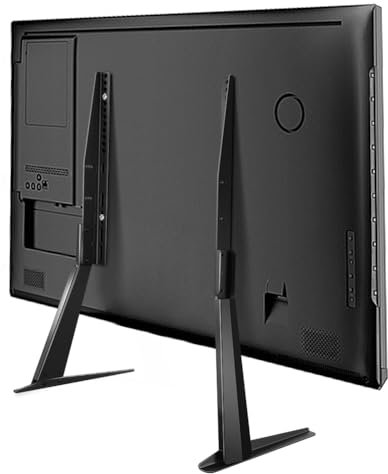 KKTONER Universal TV Stand Base TV für 27-65 Zoll Flachbildschirm TV Metall Standbeine Verstellbare Tischplatte TV Stand Max VESA 800x400mm Hält bis zu 40kg