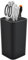 Dewocke Knife Holder Without Knives, Universal Kitchen Knife Block with Scissors Slot, Space-Saving Square Knife Stand, Knife Storage Block, Easy to Clean - Black
