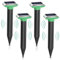 WIYETY Ahuyentador de topos solar, 4 unidades, ahuyentador de topos por ultrasonidos, ahuyentador de topos, IP55, resistente al agua, para césped, jardín, granja, sauce, verde