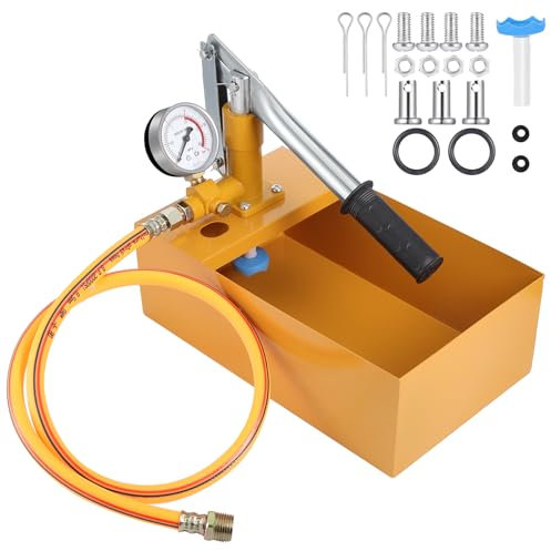 WiMas Manual Pressure Pump 25 kg Test Pump Filling Pump with 6 Litre Capacity 1/2 Inch for Heating Water Pipe Solar
