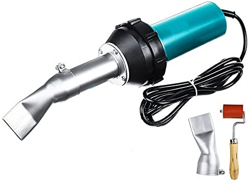 Pistola de soldadura de plástico de 2000 W CA 220 V 50/60 Hz – Temperatura ajustable, soplete de aire caliente, soldador industrial de punta redonda/plana