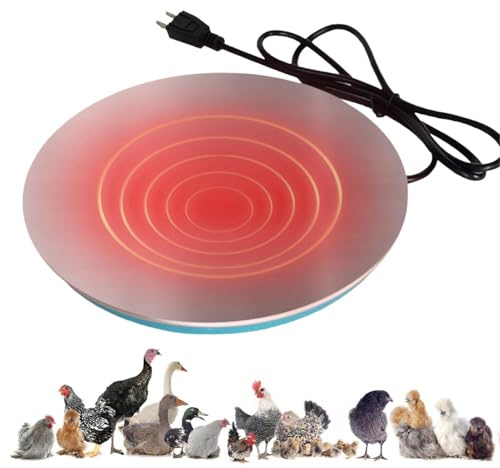Huhn Wasserwärmer Basis - Hühnerwasserwärmgerät, Hühnerwasserheizplatte | Stall Solar Feeder Geflügel Beheizte Basis, Ausgezeichnetes Material Wärmerbasis für Hühnerwasser (19,5 cm/25 cm)