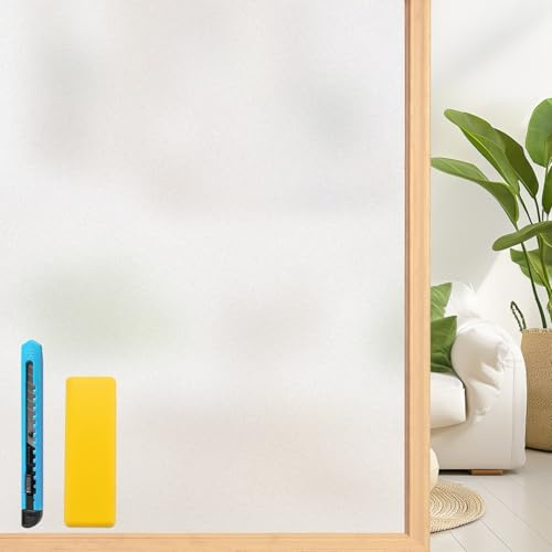 Niviy Vinilos para Cristales Opaco Vinilos para Ventanas 59.5x200cm | Anti UV Vinilo Autoadhesivo Decorativo Privacidad para Puertas Cristal Bano Cocina Vinilo Cristal Privacidad Mate