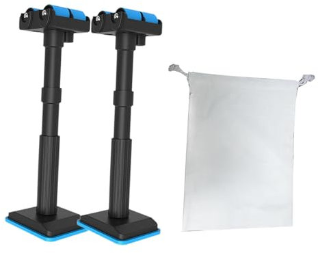 Jiuvaso 2 pezzi di di supporto per mobili, aste di supporto con rullo superiore, staffe di montaggio per lavello sottotop, martinetti per