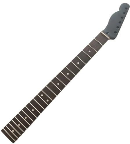 Mástil de guitarra zurdo negro mate, 22 trastes, diapasón palisandro 25,5