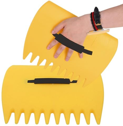 Recogida hojas garras - Herramienta ergonómica de prehensión follaje tipo rastrillo | Accesorio de limpieza de jardín para recogida de desechos vegetales, solución de mantenimiento patio de césped