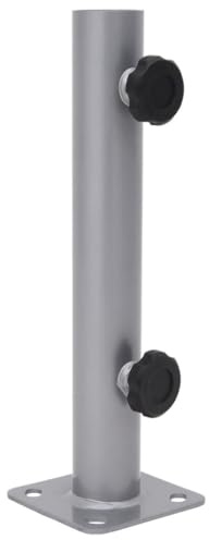 Frdhee Support de parapluie, pied de parasol, pour mât en acier argenté de 32/34/38 mm de diamètre, pour jardin, terrasse, cour