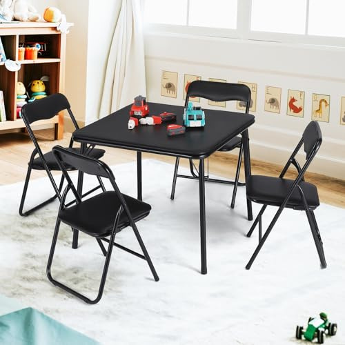 Ensembles Table enfant Pliable avec 4 chaises,Pour Chambre,Salle Classe