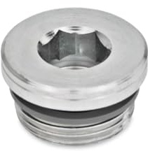 Ganter Normelemente | Verschlussschrauben - GN 749-M10X1-B | Feingewinde | Gummidichtung Vitron | Stahl | 10 Stück