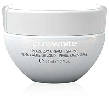 Purewhite Pearl Tagescreme mit LSF 50, 50ml; être belle Cosmetics; bei Pigmentstörungen & Altersflecken; Pigmentflecken; Gesichtscreme mit Sonnenschutz; Sonnenmilch; Sunblocker; Tagespflege