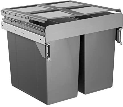 FittingsCo 90 LTR RECYCLE BIN PULL OUT KITCHEN INTEGRATED 600MM BASE UNIT CABINET ECO BIN