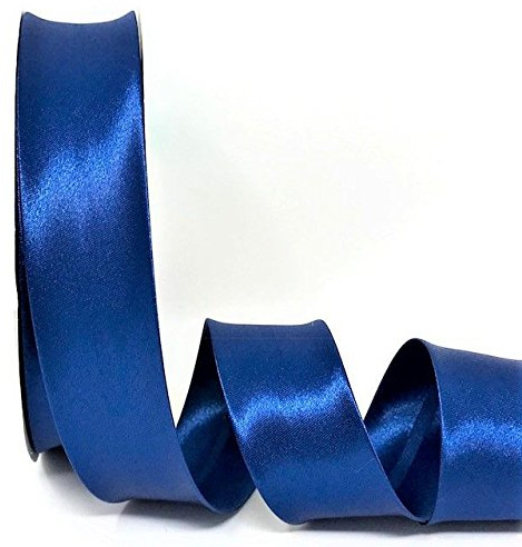 Royal Blau byetsa Satin Falte 30 mm Schrägband auf einer 25 m Rolle