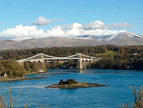 Bzdthh,1000 Piece Jigsaw Puzzle,Adult Games,Menai Bridge Anglesey Wales,Jigsaw Puzzles The Wooden Puzzle,Educational Games,Puzzle Sets for Family