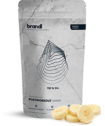 brandl® Protein-Pulver All-in-One nach dem Training | 5K-Protein-Mix, Kreatin, Ashwagandha, Magnesium, Probiotika & 10+ Superfoods | 1000g Banane