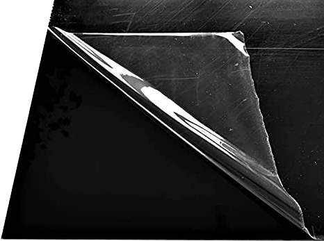 B&T Metall Acrylglas schwarz Platte PMMA, 3,0 mm stark, Größe 500 x 500 mm | durchgefärbt, beidseitig Schutzfolie versehen Zuschnitt auf Maß bis, Kunststoffplatte