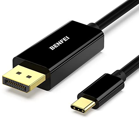 BENFEI Cavo USB C a DisplayPort 1.4 3M (8K@60Hz 30Hz, 4k@240Hz 165Hz 144Hz 120Hz HDR VRR), USB C [Thunderbolt 4/3] a DP 1.4 per iPhone 15 Pro/Max MacBook Pro/Air 2023 iPad Pro iMac S23 XPS 17