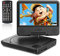 WONNIE 9.5 Portable DVD Player with 7 HD Swivel Screen for Kids and Car, Dual Stereo Speakers, Built-in Rechargeable Battery,Support SD/USB/AV-IN/AV-OUT